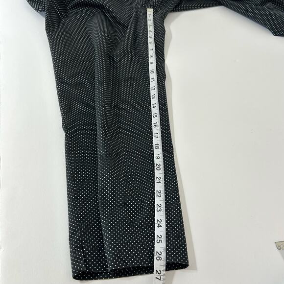 Talbots Capri Polka Dot Black White Pants 14 Women Polka Dots Classic Side Zip - Picture 9 of 10